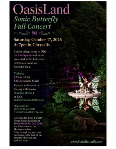 Oasisland Sonic Butterfly Fall Concert